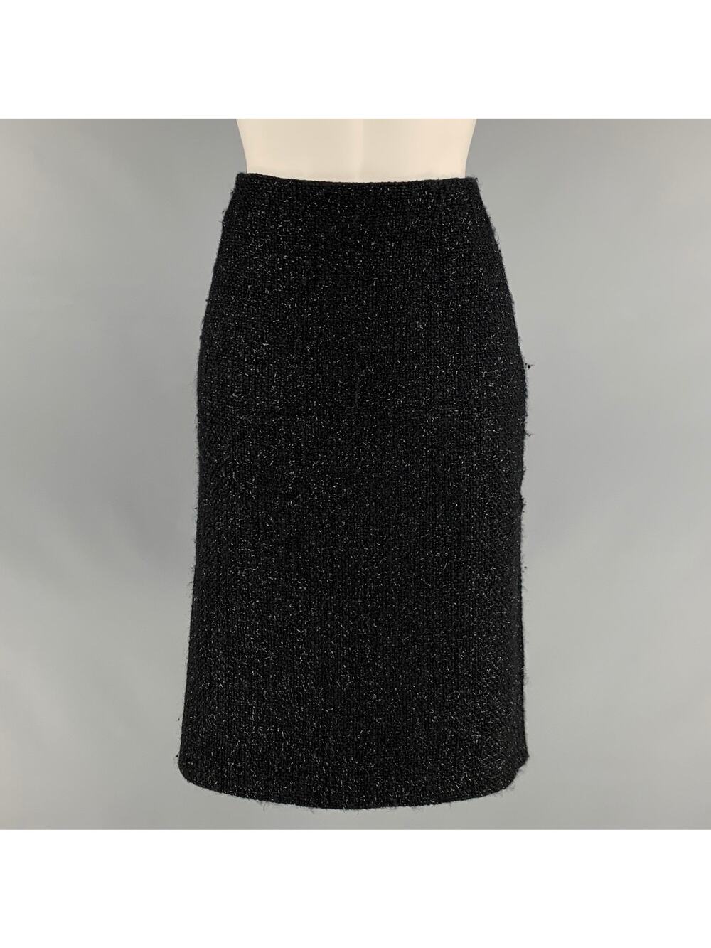 GUNEX Size 8 Black Shiny A-Line Skirt